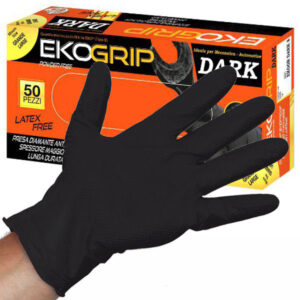 Guanti Nitrile Eko Grip Dark Powder Free Pz 50 M