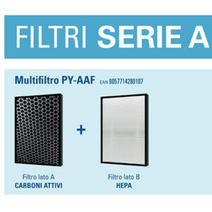Purificatori D'aria Multifiltro Purify Py-aaf Per Serie A: Comprendente Filtro Hepa + Filtro A Carboni Attivi