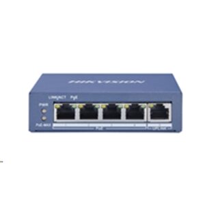 Networking Switch 4p Lan Gigabit Hikvision Ds-3e0505p-e 4p Poe + 1p Uplink - Desktop - Metallico- Qos - 60w