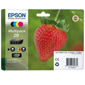 Materiali Di Consumo Multipack Epson 29 "fragola" C13t29864010/12 4 Colori X Xp-235/xp-332/xp-335/xp-432