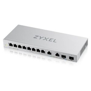Networking Switch 8p Gigabit Zyxel Xgs1010-12-zz0102funmanaged 2p 2.5gbe-2p Sfp+ 10gbe -design Senza Ventole