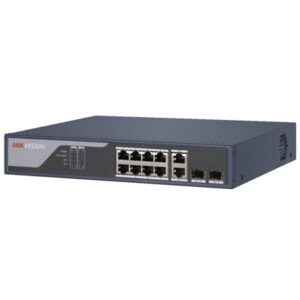 Networking Switch 8p Lan 10/100m Rj45 Poe + 2p Gigabit Combo Hikvision Ds-3e1310p-si 802.3af/at