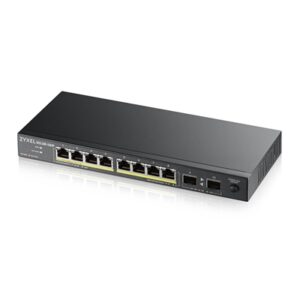 Networking Switch 8p Lan Gigabit Zyxel Gs1100-10hp-eu0102f 8p Gigabit (erogazione Poe Fino A 120w)+2p Sfp Gigabit - Desktop