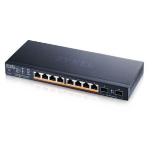 Networking Switch Zyxel Xmg1915-10ep-eu0101f 8p 2.5 Mgigabit Poe +2p 10gbe Sfp+ Nebulaflex - Supporto Ipv6 Vlan - Senza Vent.- Desktop