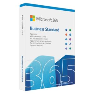 Software Microsoft (office) 365 Business Standard Klq-00679 - Subscription 1 Anno P8 - Medialess Win+mac Fino:05/04