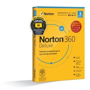 Software Norton Box 360 Deluxe Attach -- 3 Dispositivi (21429480) - 25gb Backup Fino:31/05