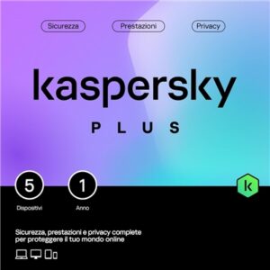 Software Kaspersky Slimbox Plus -- 5 Dispositivi (kl1042t5efs-env) Fino:28/06