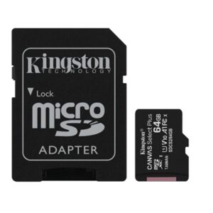 Memorie Flash Micro Secure Digital64gb Sdcs2/64gb Class10 Uhs-i 100mb/s + Adattatore Canvas Select Plus Kingston