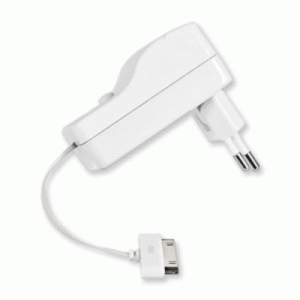 Accessori Caricabatterie Apple30pin Da Casa Retrak Euipadwallw Cavo 80cm Retrattile Bianco Out:2