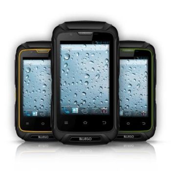 SMARTPHONE BLUEGO DUALSIM-DS BG-X-351 RUGGED BLACK 3.5"IPS A7 DC 1.3GHZ RAM512MB 4GB AND4.2 CAM5.0 BIKE MOUNT KIT INCL.